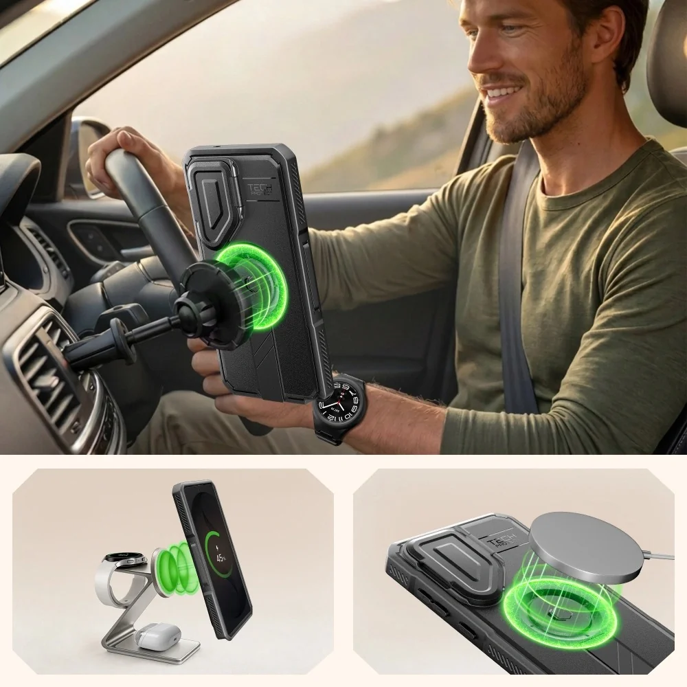 Tech-Protect Kevlar MagSafe kryt na Samsung Galaxy S26 Ultra, čierny