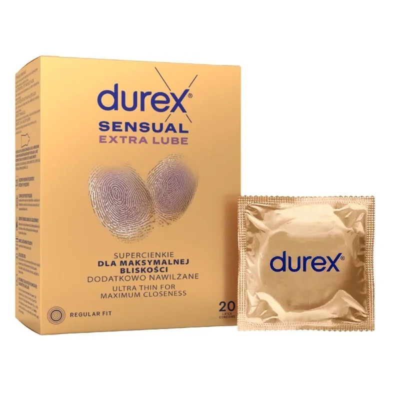 DUREX kondómy Sensual Extra Lube 20ks