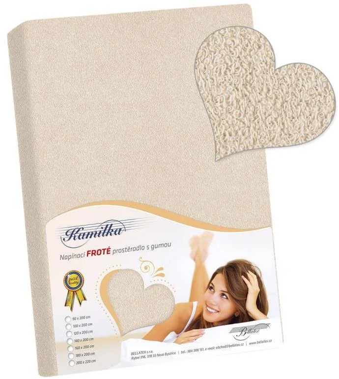 Froté prestieradlo 90x200 003 natur K3 1×1 ks, posteľná plachta