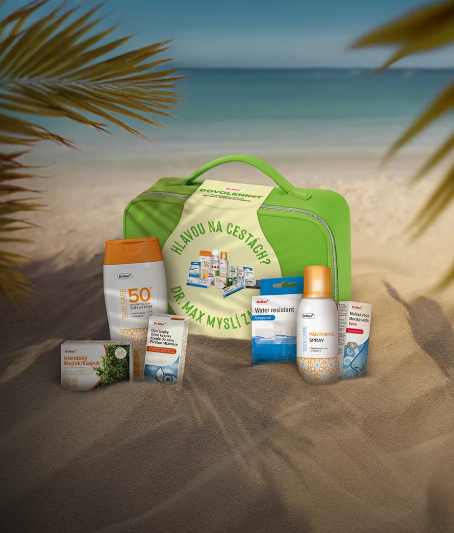 Balíček Dovolenkit od Dr. Max 1×1 set, výhodný balíček na dovolenku