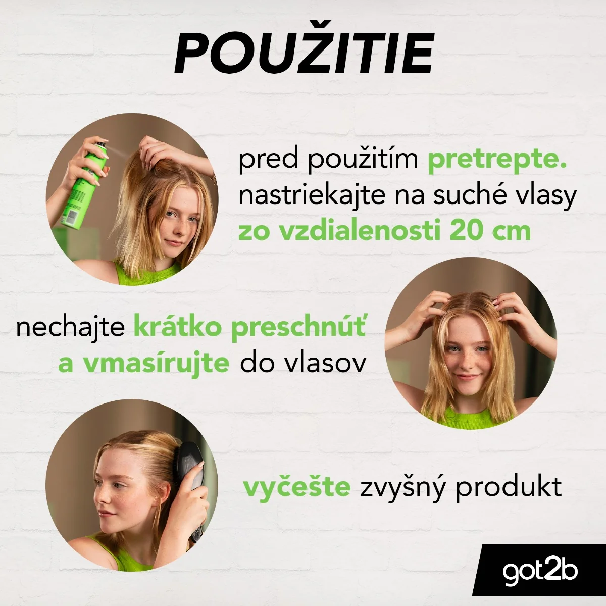 got2b suchý šampón Extra Fresh 1×100 ml, suchý šampón