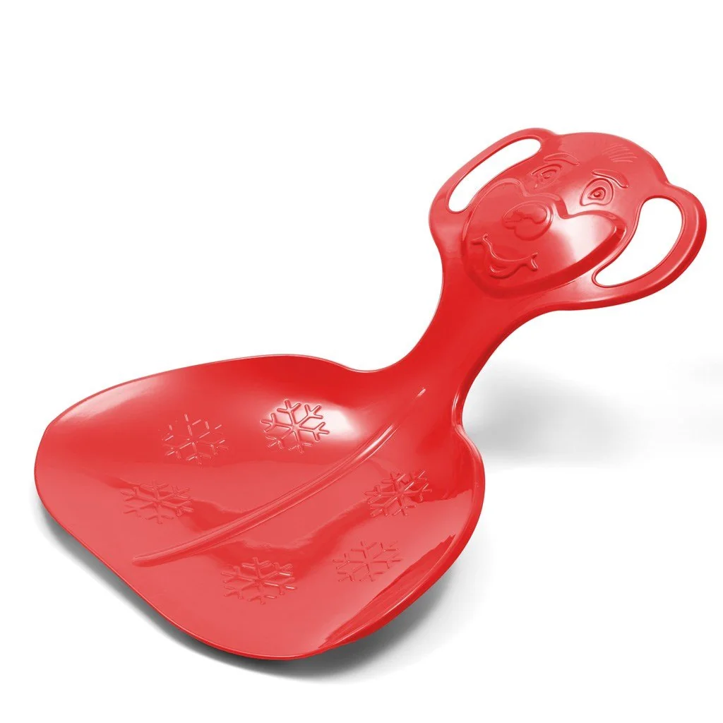 Detský sánkovací klzák lopata Baby Mix COMFORT LINE M červený 
