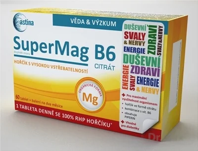 Astina SuperMag B6 CITRÁT 1×60 tbl, výživový doplnok