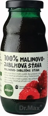 Zdravo 100% MALINOVO-JABLKOVÁ ŠŤAVA 1×200 ml, zmes štiav