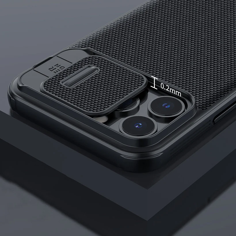 Nillkin Texture silikónový kryt na iPhone 13 Pro Max, čierny