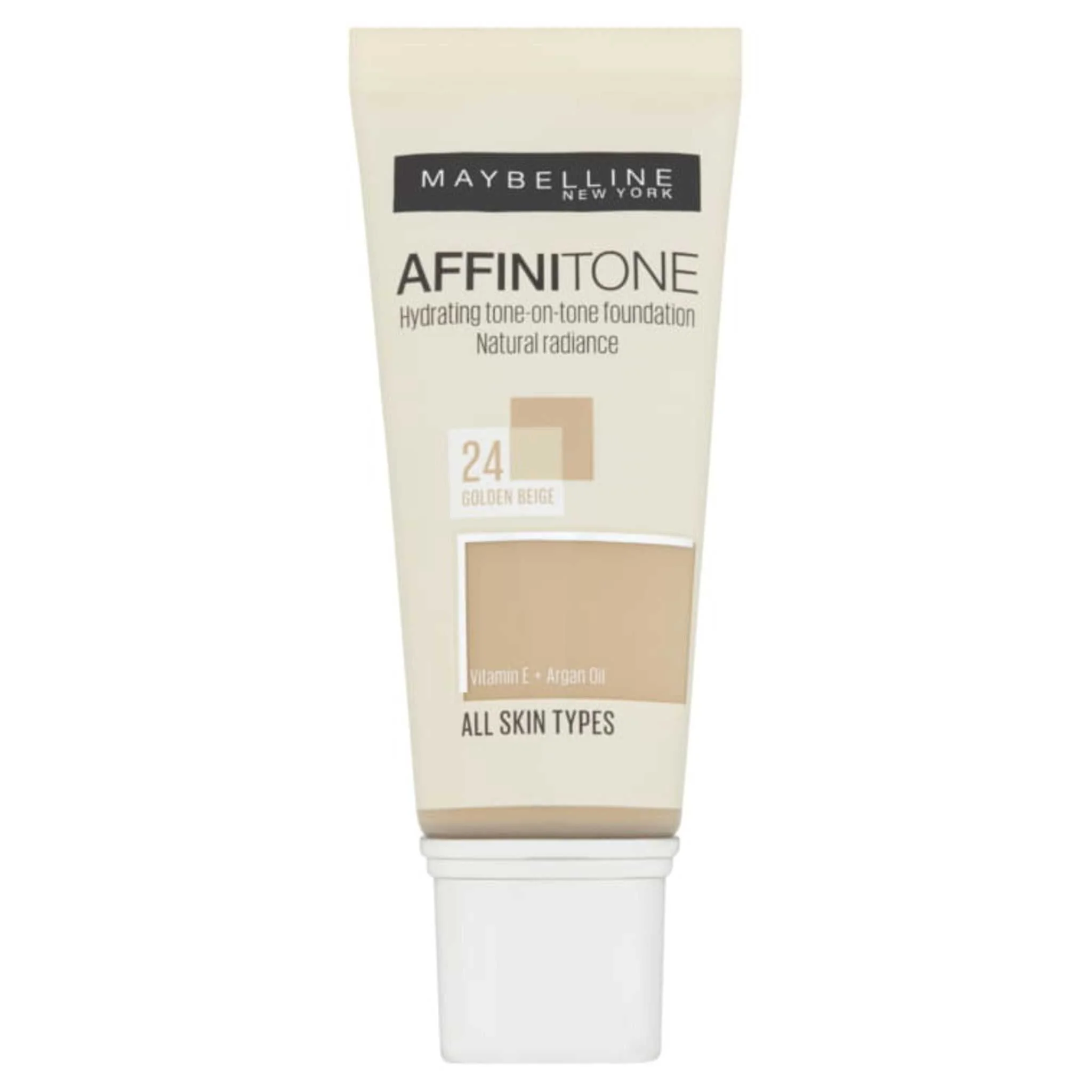 Maybelline Affinitone 24-Golden Beige 1×30 ml, hydratačný make-up