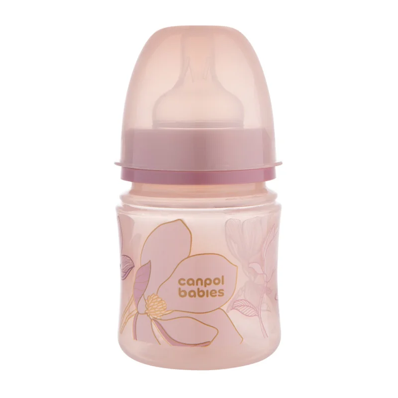 Canpol babies Antikoliková fľaša EasyStart GOLD 120ml ružová 1×1ks, antkoliková fľaša