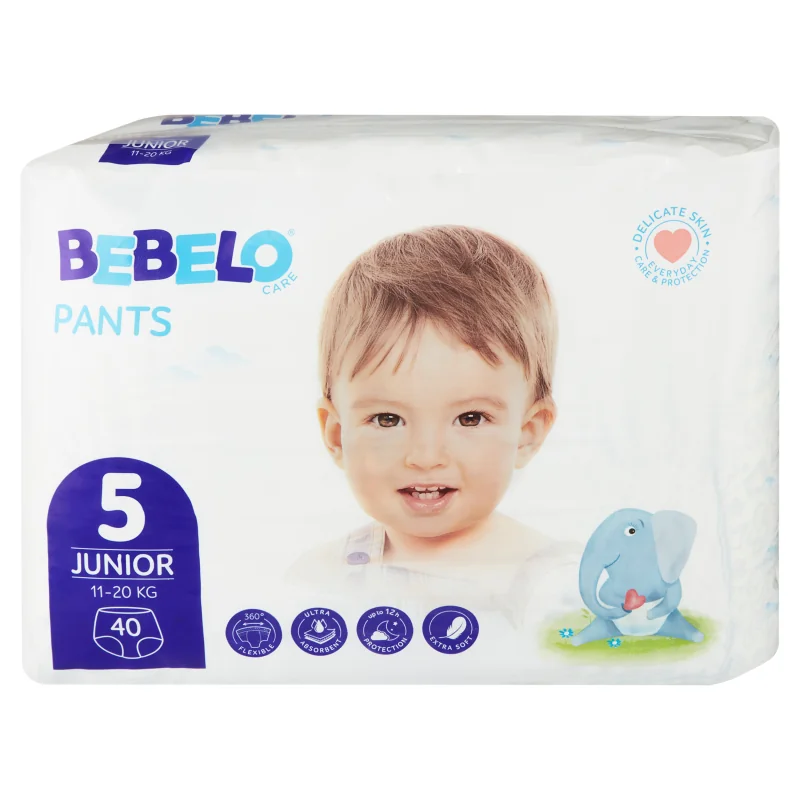 BEBELO CARE PANTS 5 JUNIOR 1×40 ks, jednorazové plienkové nohavičky