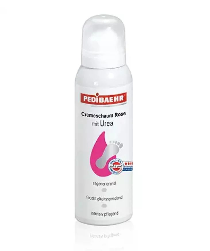 Pedibaehr krémová pena ružová s ureou, na veľmi suchú, hrubú pokožku nôh, 125 ml