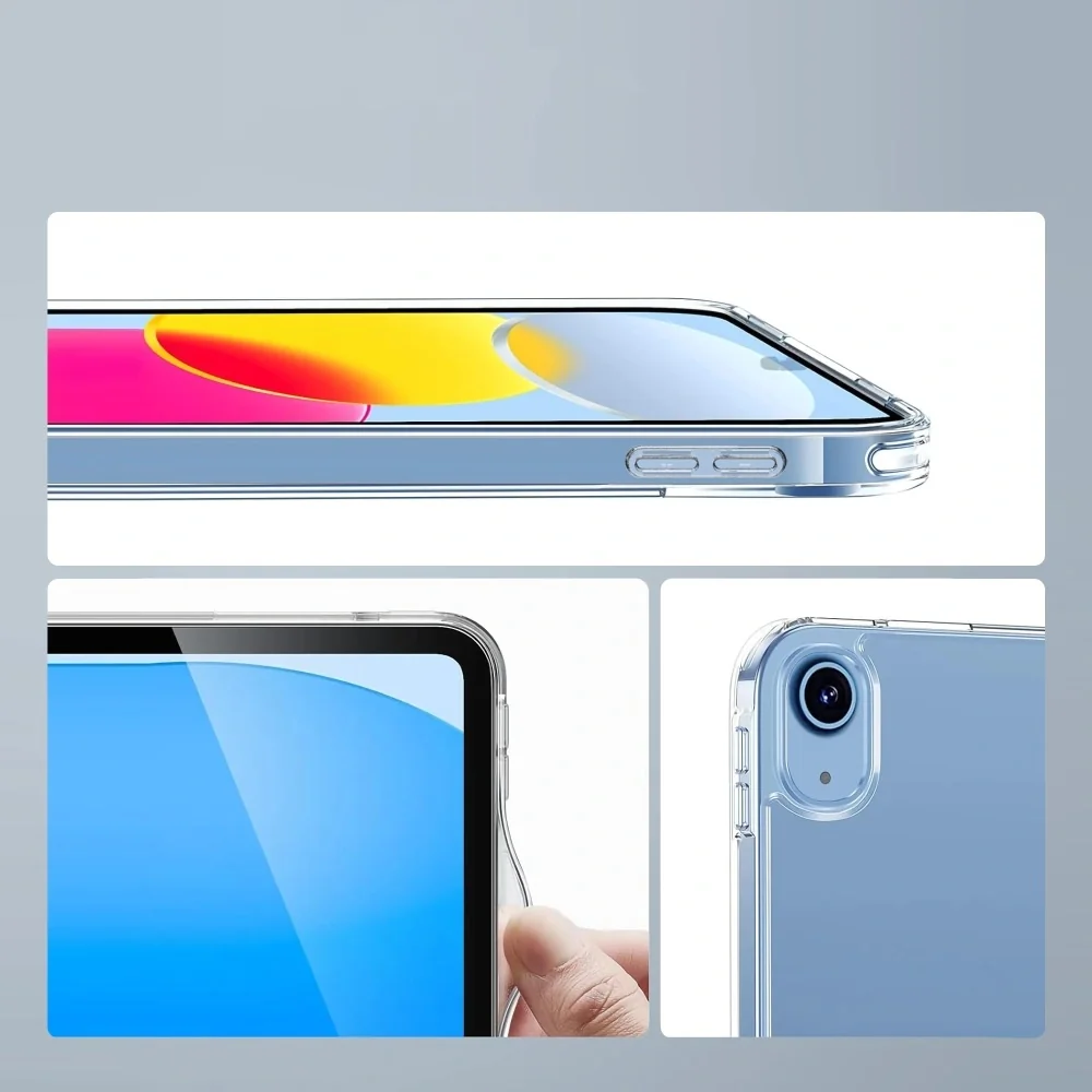 Tech-Protect Flexair Hybrid puzdro na iPad 10.9'' 10gen 2022 / 11'' 11gen 2025, priesvitné gen 2025, priesvitné