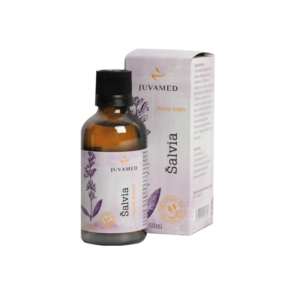 JUVAMED Šalvia - Bylinné kvapky 1×50 ml, bylinné kvapky