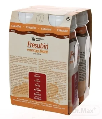 Fresubin Energy fibre DRINK 4×200 ml, EasyBottle, príchuť višňová