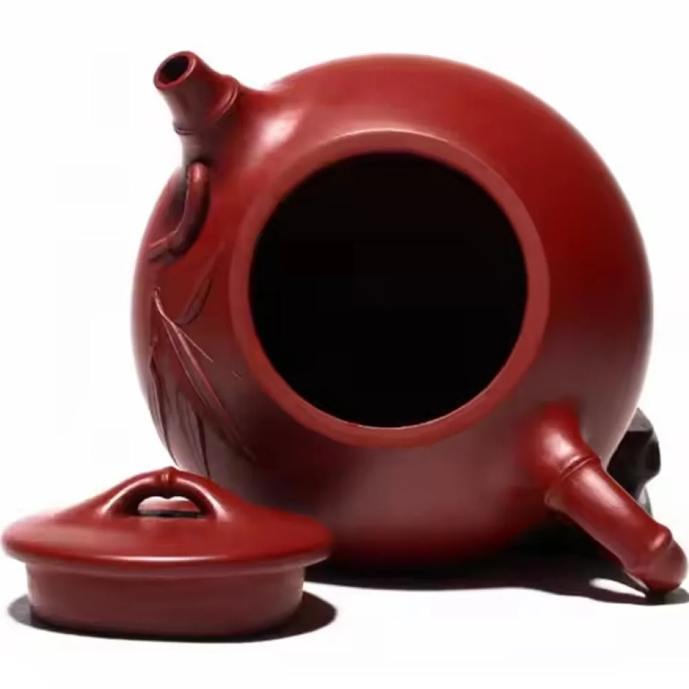 Čajník Zhuying Hnedá/Červená ručne dekorovaný, 250ml