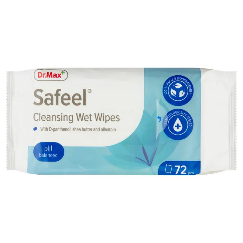 Dr. Max Safeel Cleansing Wet Wipes 1×72 ks, vlhčené utierky