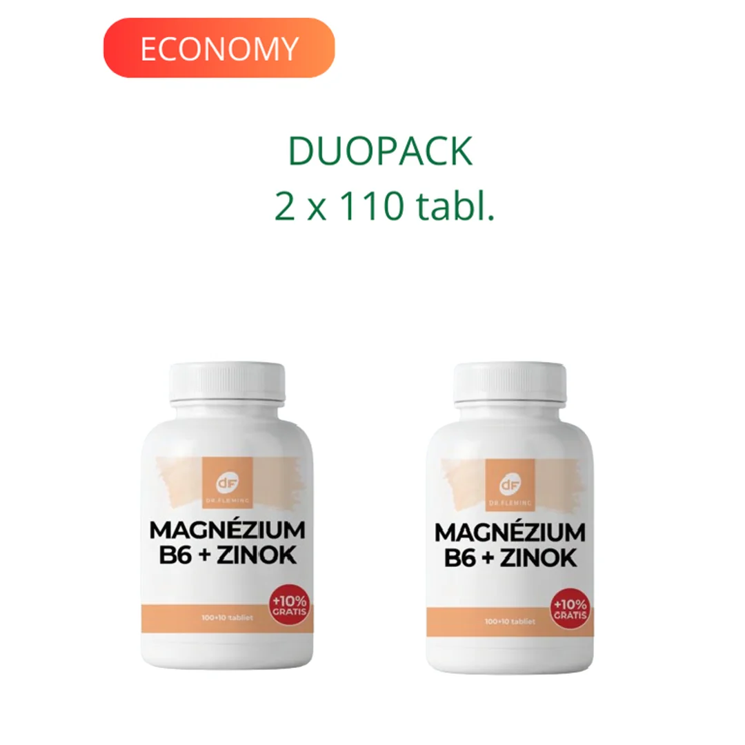 DR. FLEMING Magnezium B6+Zinok +10% gratis 220ks DUOPACK