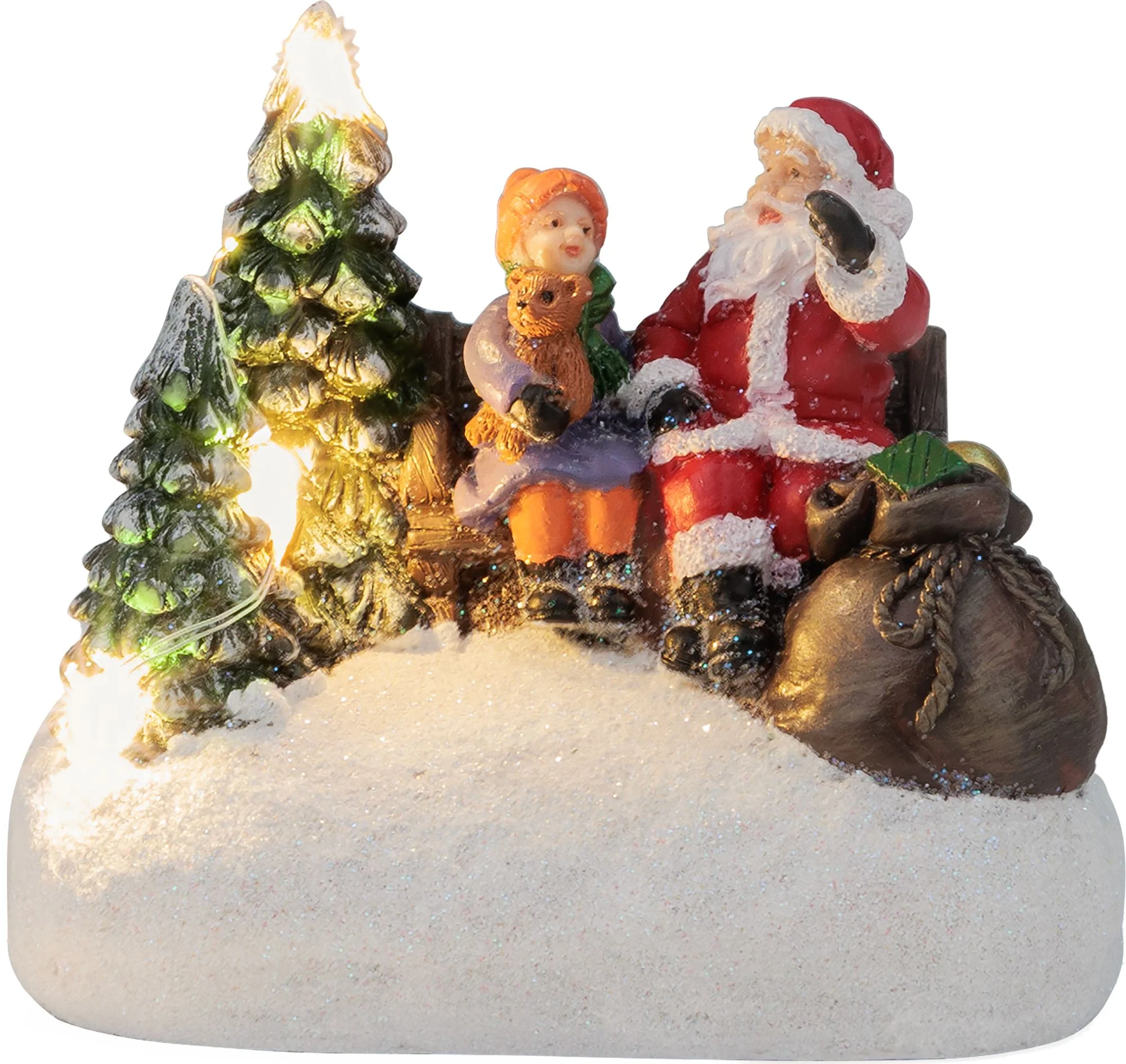 MagicHome vianočný LED Santa s dieťaťom, balenie 12 ks 2xAAA, interiér, 9,5x6x8 cm, sellbox