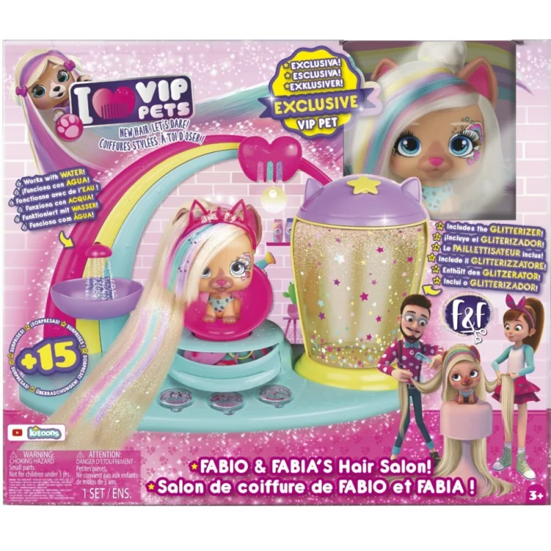 IMC Toys VIP Pets Fabio & Fabia - Hair Salon Playset (kaderníctvo)
