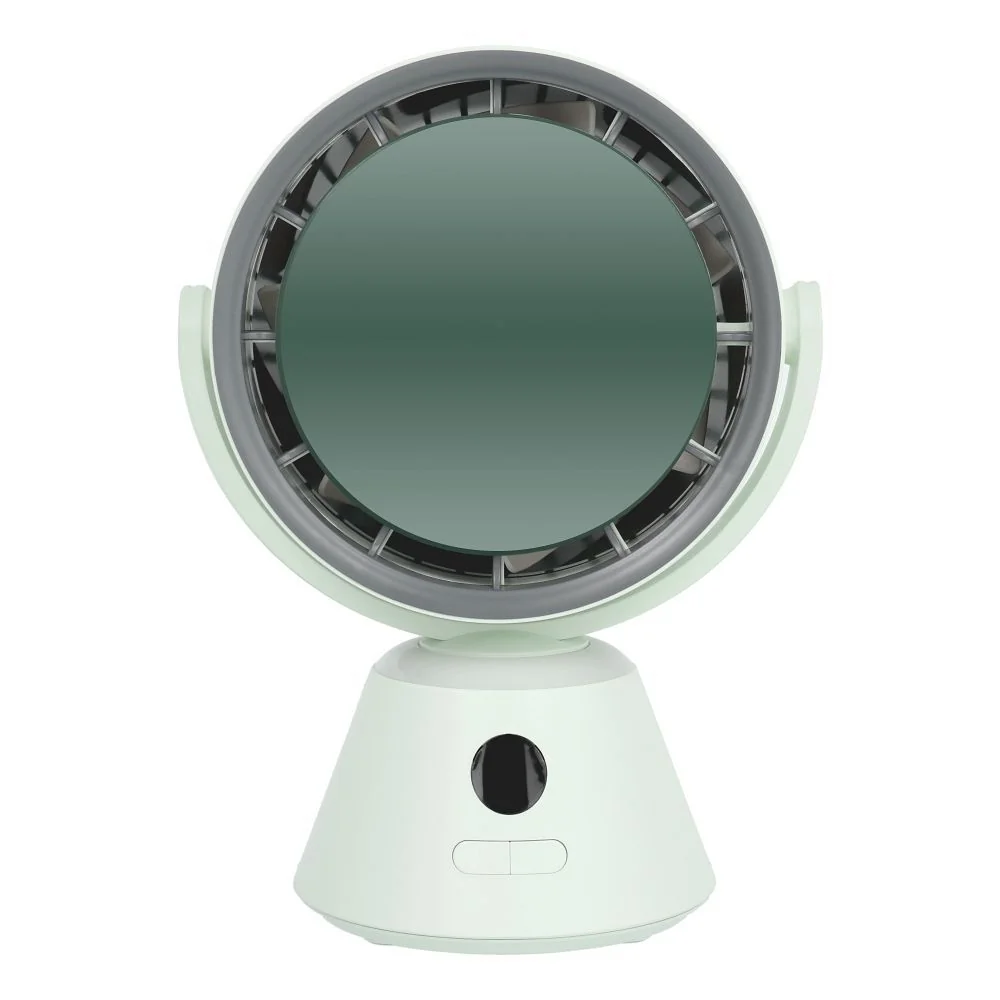 Otočný stolový ventilátor s osvetlením, matcha zelený