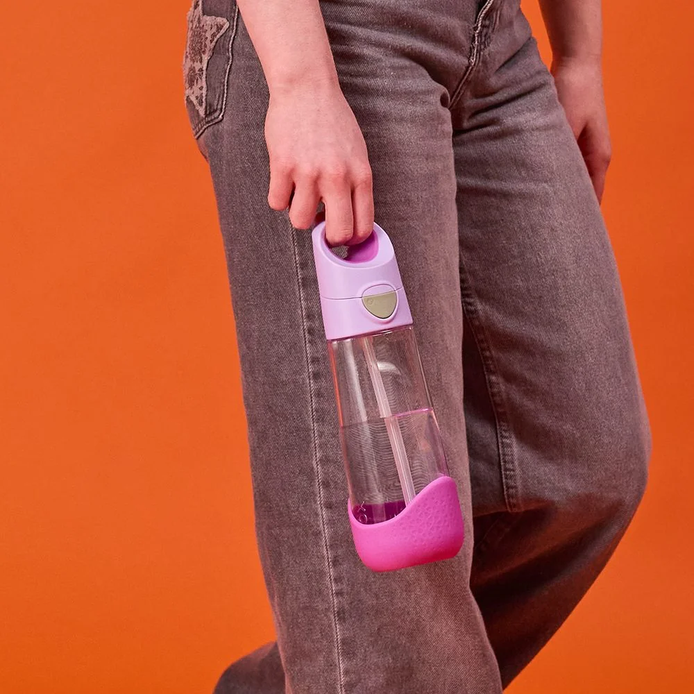Fľaša na pitie so slamkou 600 ml sugar plum