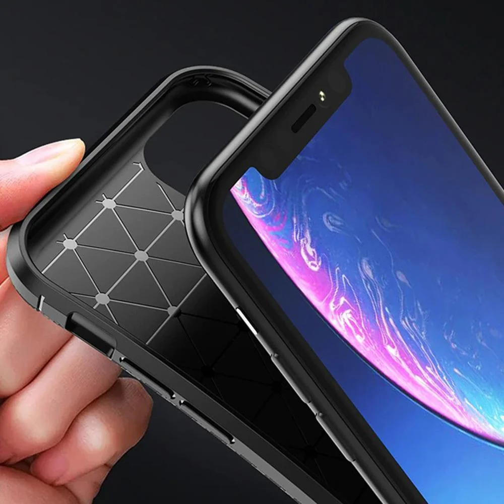 Puzdro Carbon Bush Elite pre Xiaomi 12 Pro - Čierna