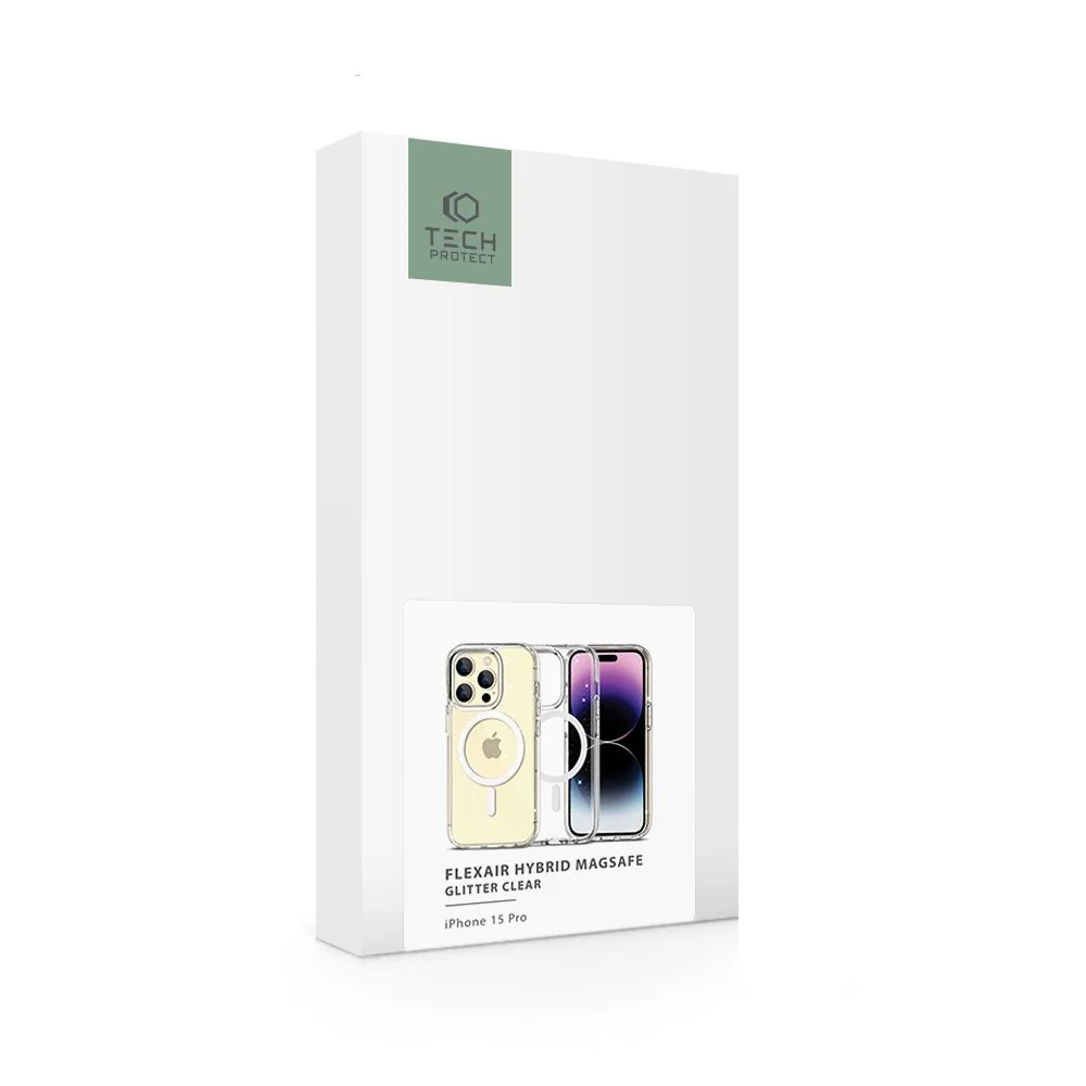 Tech-Protect FlexAir MagSafe kryt na iPhone 15 Pro, glitter 