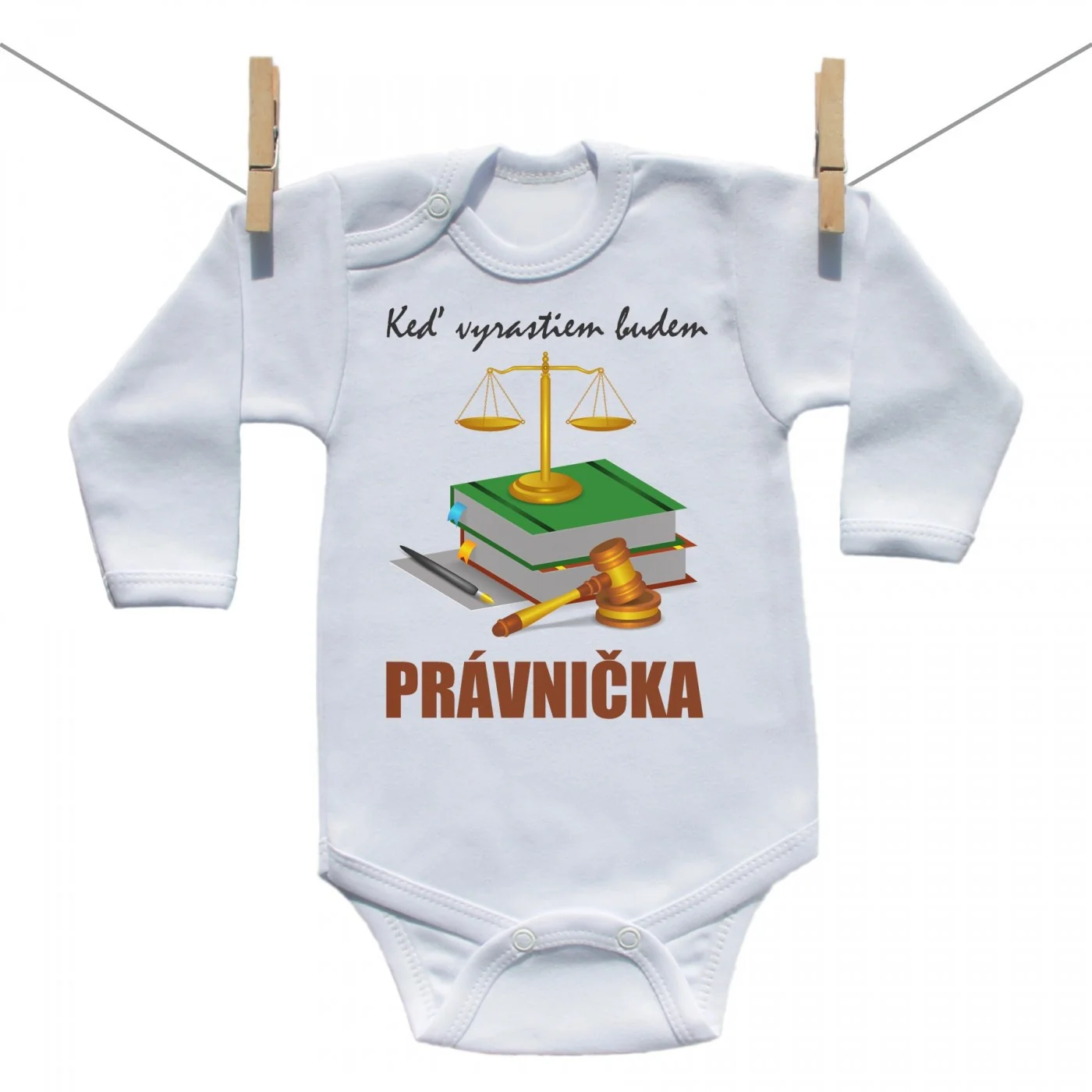 Boodyy Body s dlhým rukávom Keď vyrastiem budem právnička Veľkosť: 98