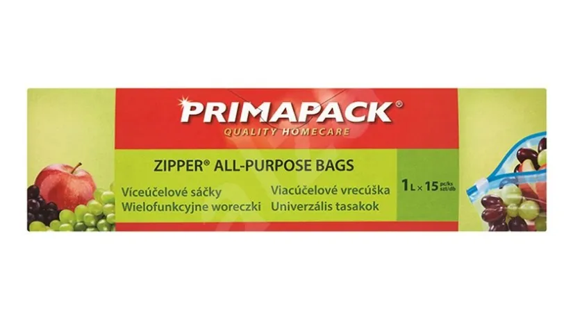 Primapack Zipper® Viacúčelové vrecúška 1L/15ks