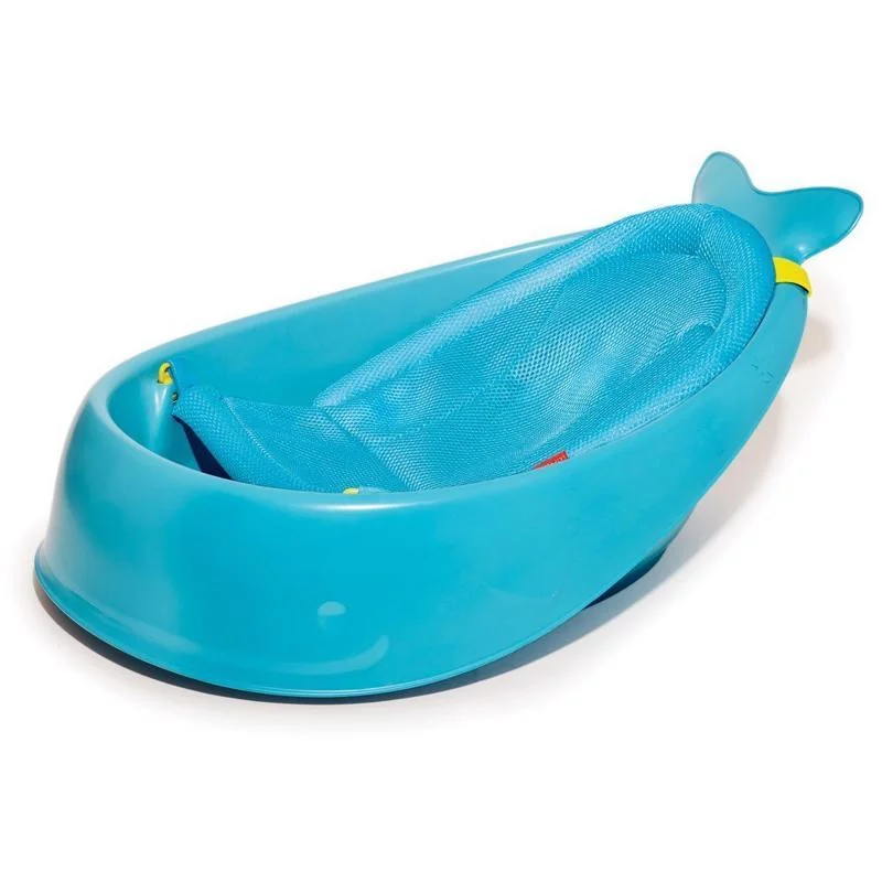 SKIP HOP Vanička s ergonomickou podložkou Moby 3 fázová modrá 1×1 ks, 2 ergonomické polohy