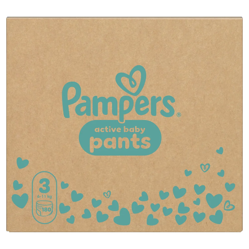 Pampers Active Baby plienkové nohavičky, veľkosť 3, 6kg-11kg 180 ks