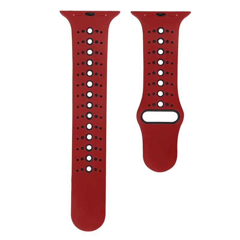 BStrap Silicone Sport remienok na Apple Watch 38/40/41mm Red Black