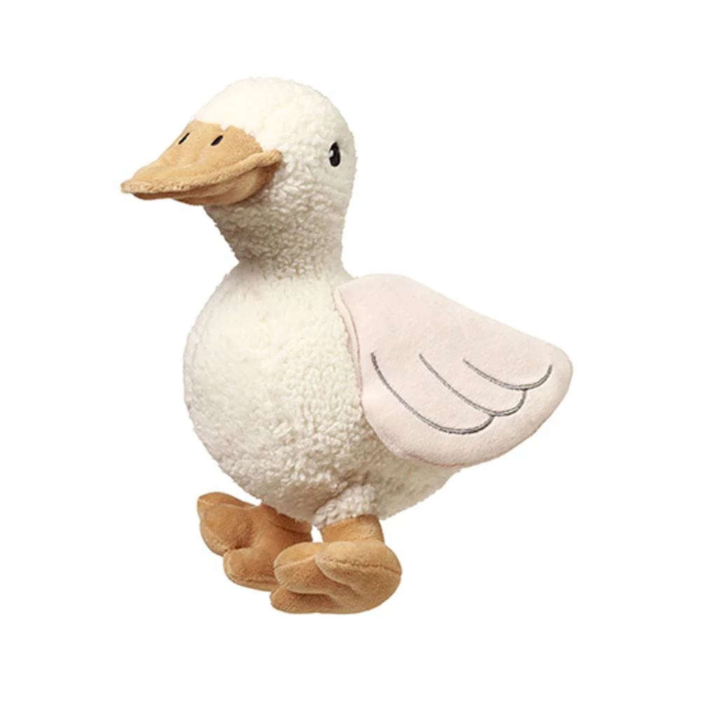 Plyšová hračka GOOSE ZOE s hrkálkou, krémová