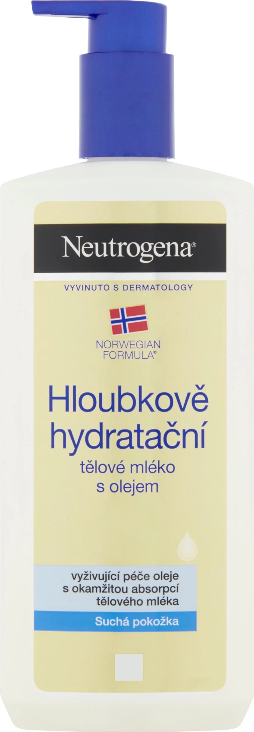 NEUTROGENA® Hĺbkovo hydratačné telové mlieko s mandľovým olejom s Nórskou receptúrou 1×400 ml, hydratačné telové mlieko