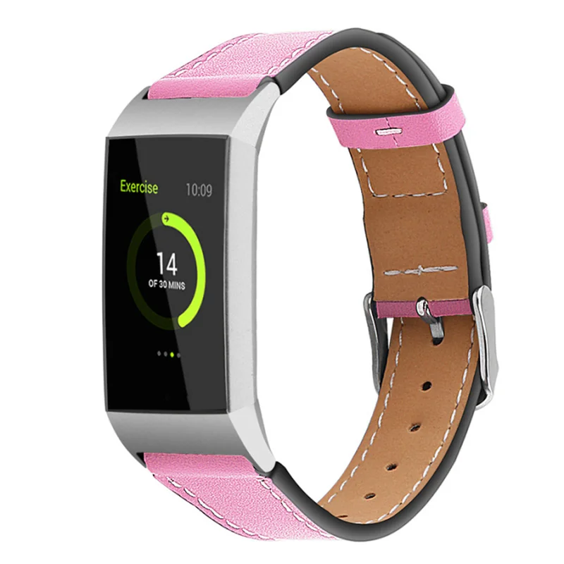 BStrap Leather Italy (Small) remienok na Fitbit Charge 3 / 4 pink