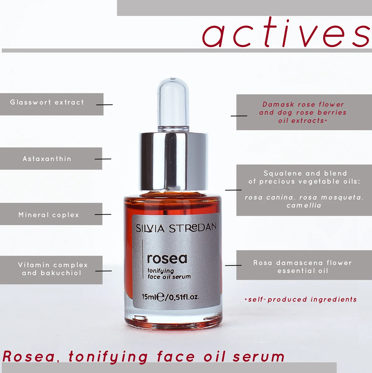 ROSEA, tonizujúce olejové sérum - 15 ml, slovenský výrobok