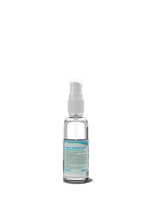 Sanicor Sensitive 1×50 ml, dezinfekčný roztok na ruky