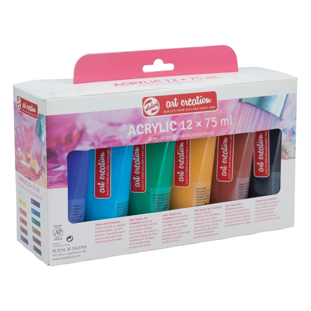 Talens Art Creation acrylové farby 12 ks, 75ml-Talens Art Creation