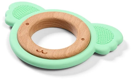 BABYONO Hryzačka dreveno-silikónová Koala 1×1 ks, hryzátko pre deti