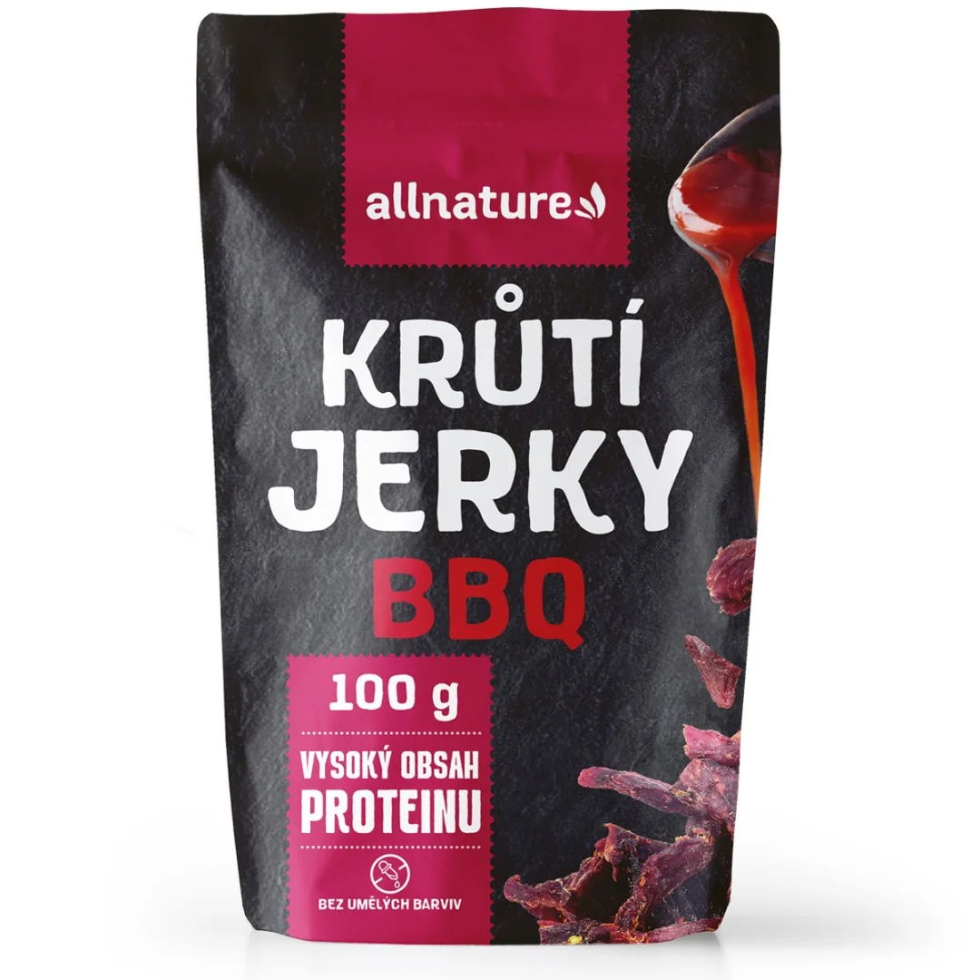 Allnature Turkey Bbq Jerky 100g 1×100 g, sušené morčacie mäso s BBQ