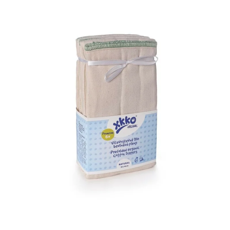 XKKO Organic Viacvrstvové plienky (4/8/4)  NATURAL - Premium 