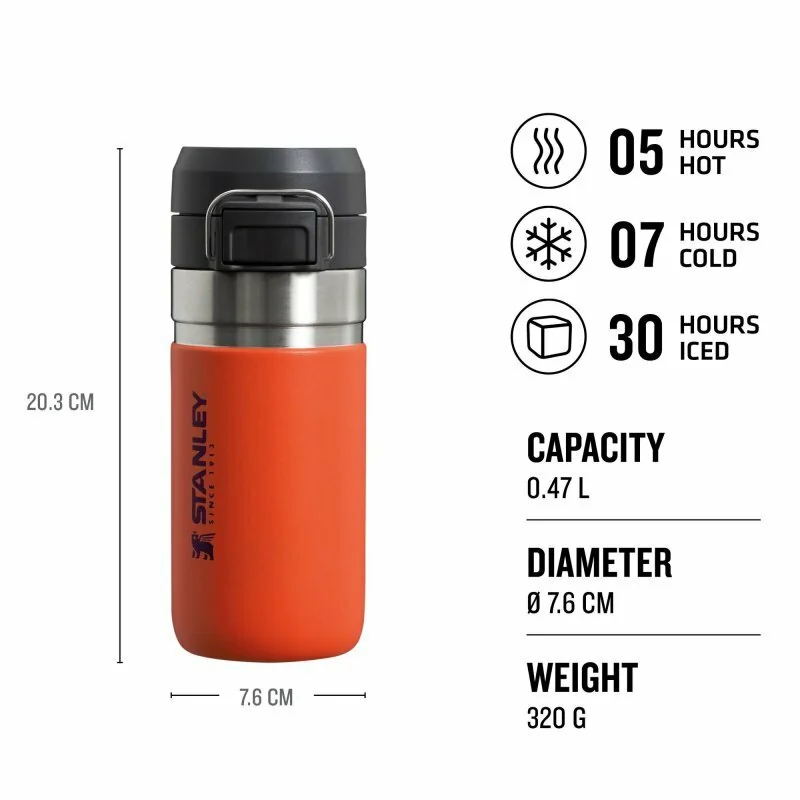 STANLEY Quick-Flip vodná fľaša .47L / 16oz Tigerlily