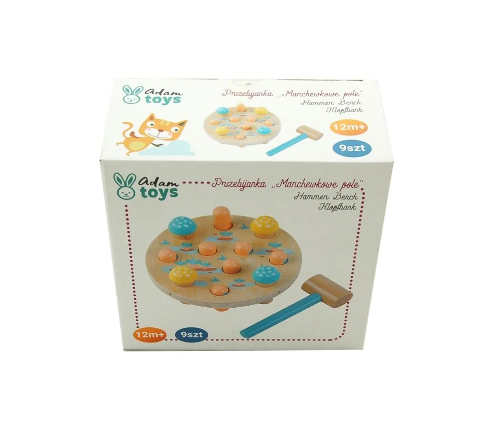 Adam Toys Drevená zatĺkačka - mrkvovej pole