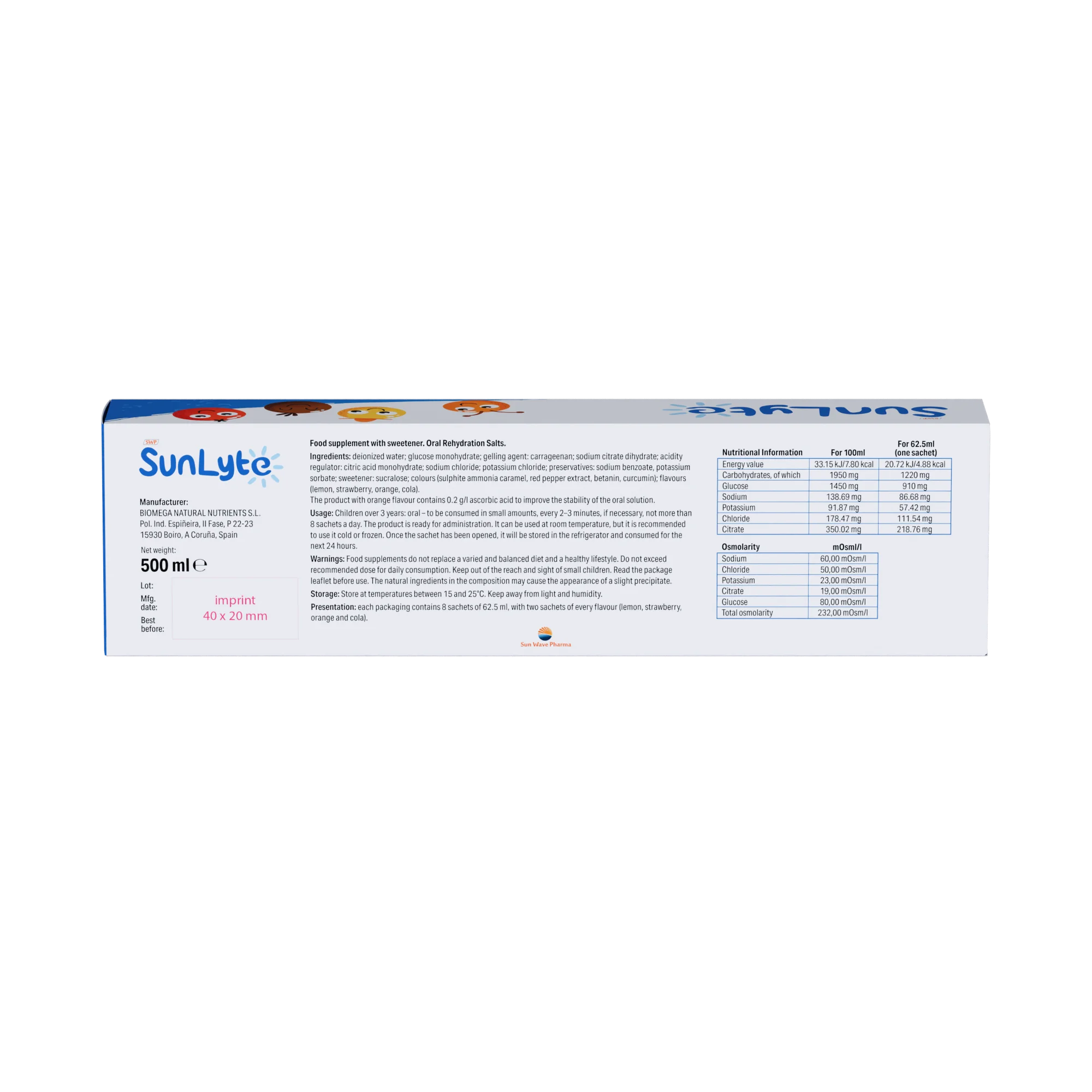 SWP SunLyte 8 ks x 62,5 ml
