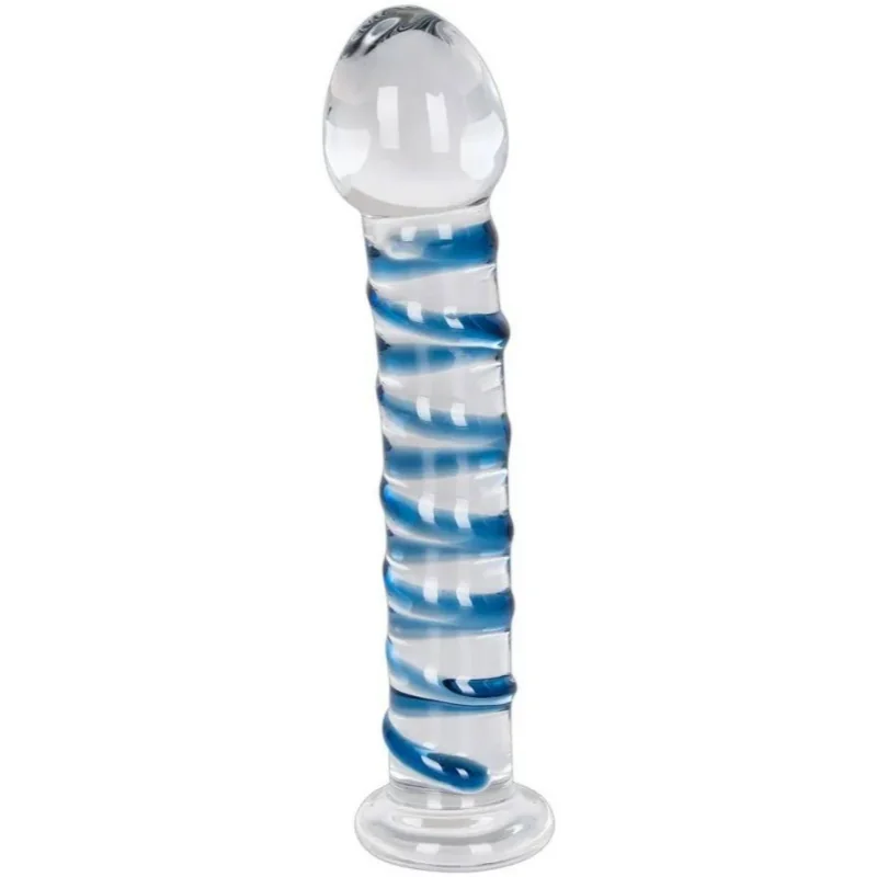 Sklenené dildo Bleu 17 cm