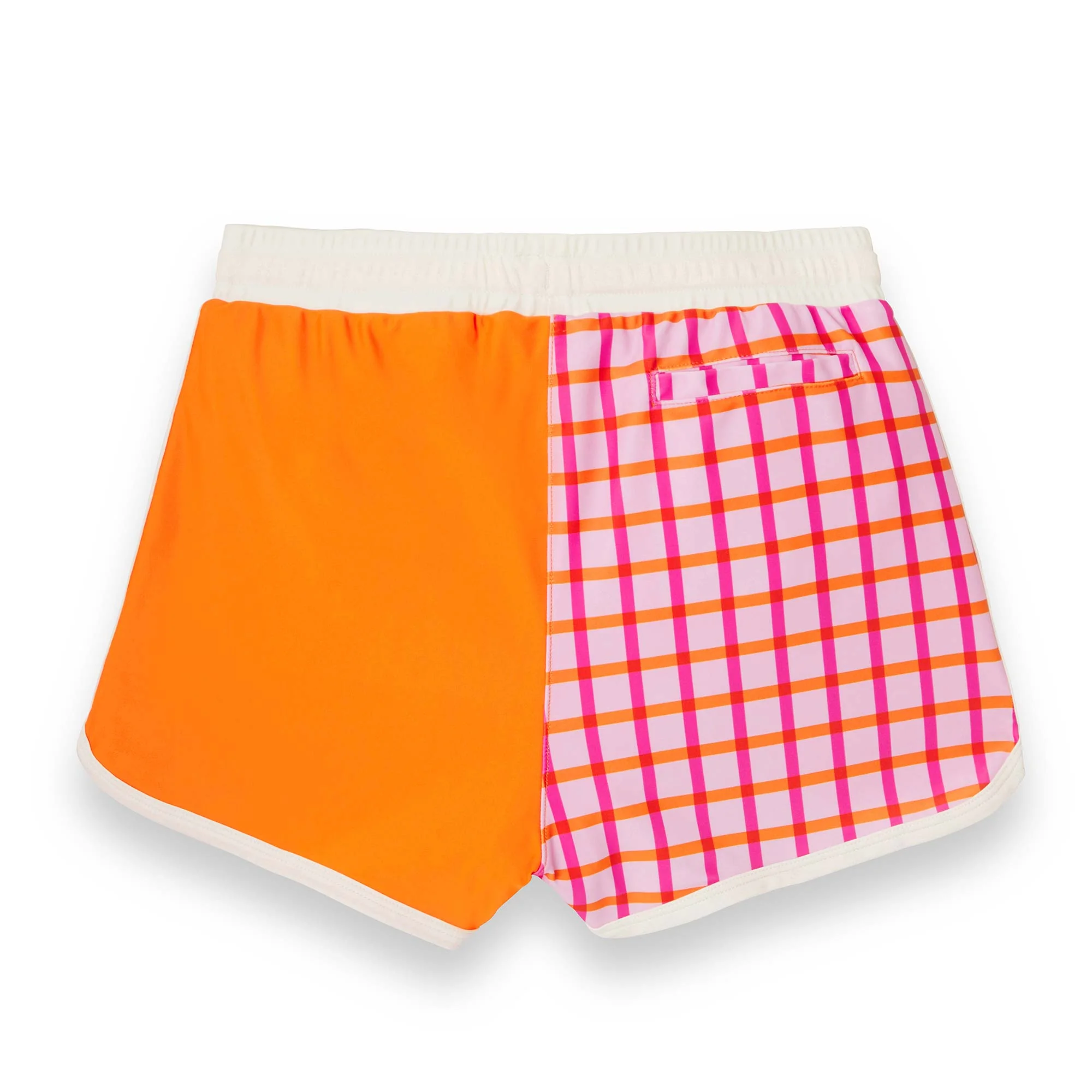 KiETLA ICONIK plavky s UV ochranou - šortky - Tartan Red 2-4 roky