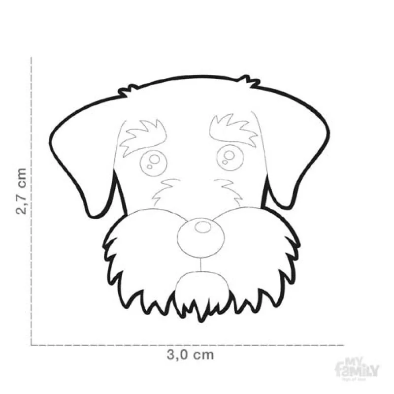 MF BLACK SCHNAUZER 3,3x2,6 cm gravírovateľný prívesok