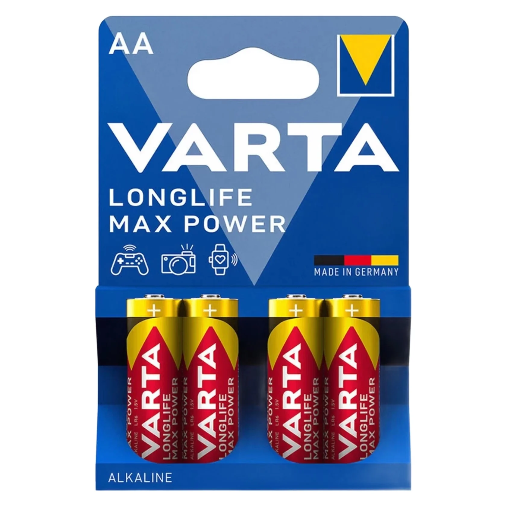 VARTA MAX POWER alkalické batérie 4 ks AA