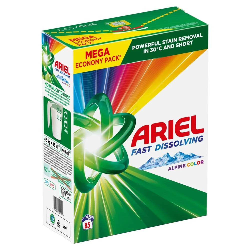 Ariel Alpine Color prací prášok, 85 praní 4675 g