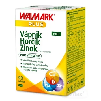 WALMARK Vápnik Horčík Zinok FORTE 1×90 tbl, vápnik + horčík + zinok