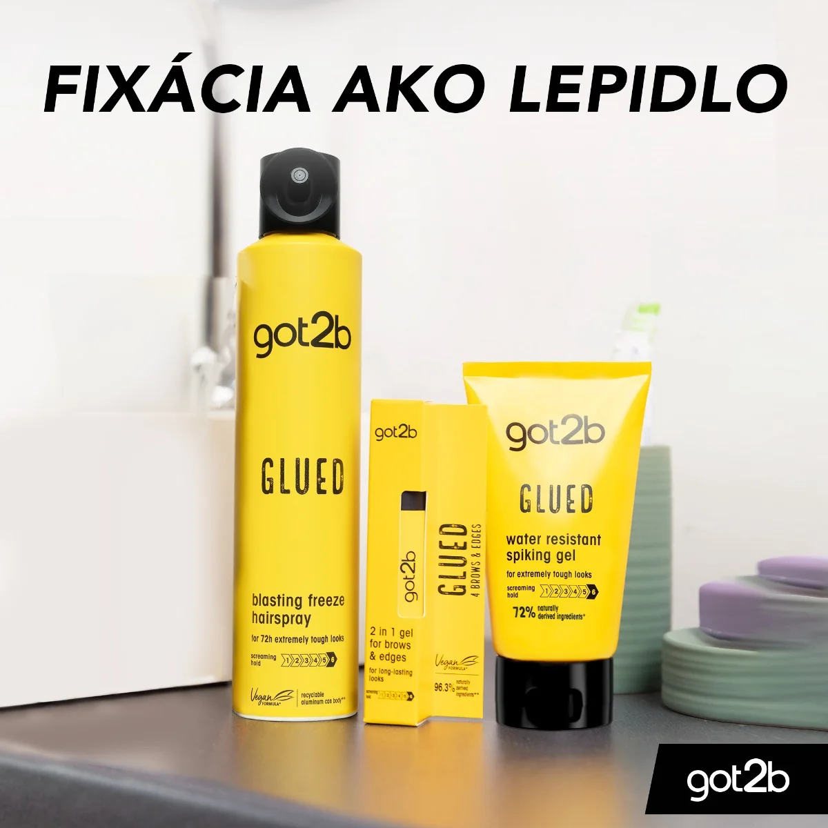 GOT2B GEL STYL.GLUED 4 B&E 16ML 1×16 ml, gél na obočie