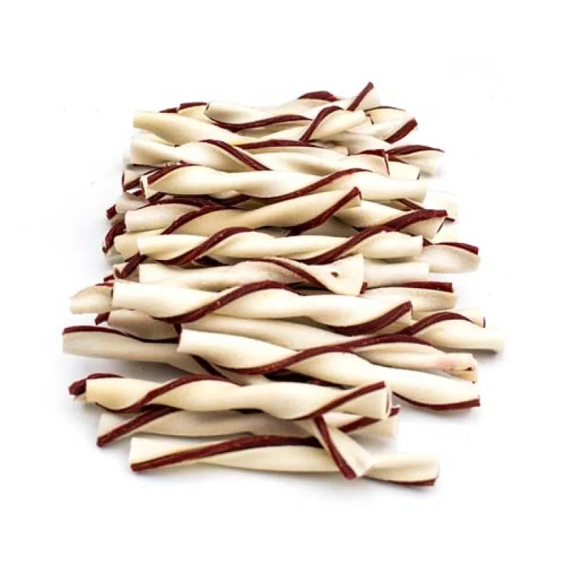 COBBYS PET AIKO SNACK Chicken stix 400g (+/- 50ks) točená tyčinka z byvolej kože s kuracou plnkou 